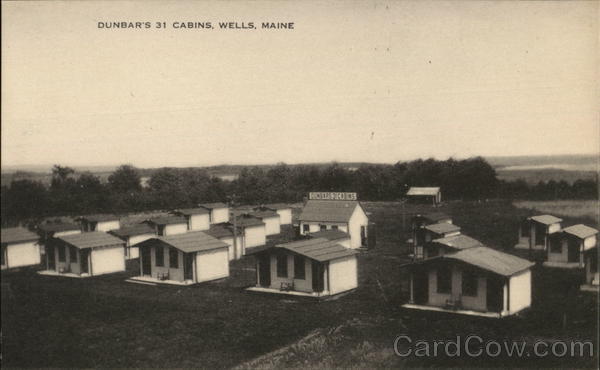 Dunbar S 31 Cabins Wells Me Postcard