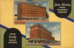 John Wesley Hotel and Hotel Grady Postcard