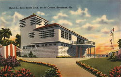 Hotel De Soto Beach Club Savannah, GA Postcard Postcard Postcard