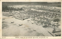 Aerial View of Savannah Air Base Postcard