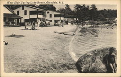 West Side, Spring Lake Beach Postcard