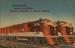 Frisco Meteor and Texas Special Postcard