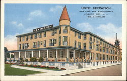 Hotel Lexington - New York Ave. & Boardwalk - WM. M. Haslett Postcard