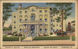 Seneca Hotel - Fifth and Broadway - Opposite Bus Station Louisville, KY Postcard Postcard Postcard