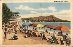 Waikiki Beach Honolulu, HI Postcard Postcard Postcard