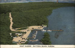 Inlet Harbor - Bird's-Eye View Postcard