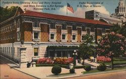 Fordyce Baths Showing Army and Navy Hospital and Main Entrance to Hot Springs National Park Arkansas Postcard Postcard Postcard