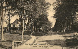 Elm Street and Homestead of Isaac Lawrence Canaan, CT Postcard Postcard Postcard