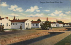 Typical Street, Camp McCoy Postcard