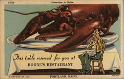 Dinnertime in Maine Postcard