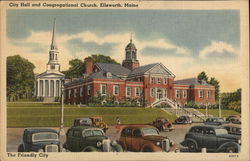 City Hall and Congregational Church Postcard