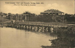 York Country Club and Sewells Bridge built 1651 Postcard