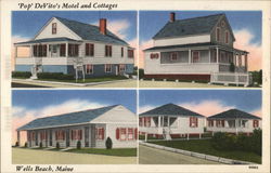 Pop DeVito's Motel and Cottages Wells Beach, ME Postcard Postcard Postcard