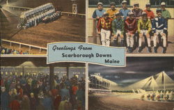 Greetings From Scarborough Downs, Maine Postcard