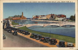 Ocean Grove and Asbury Park Bridge Across Wesley Lake Postcard