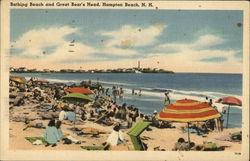 Bathing Beach and Great Boar's Head Hampton Beach, NH Postcard Postcard Postcard