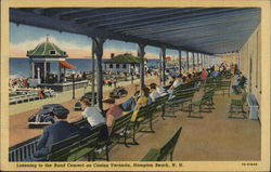 Listening to the Band Concert on Casino Veranda Postcard