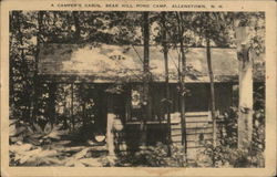 A Camper's Cabin, Bear Hill Pond Camp Postcard