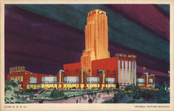 General Motors Building 1933 Chicago World Fair Postcard Postcard Postcard