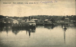 Waterfront at Port Jefferson New York Postcard Postcard Postcard