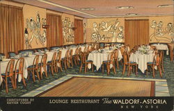 The Waldorf-Astoria - Lounge Restaurant New York, NY Postcard Postcard Postcard