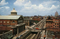 Looking Downtown on Huntington Avenue Boston, MA Postcard Postcard Postcard