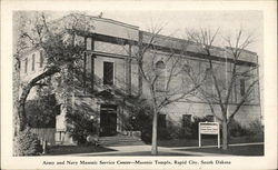 Army and Navy Masonic Service Center and Temple Rapid City, SD Postcard Postcard Postcard