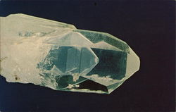 Quartz Crystal with Phantom Geology, Rocks & Minerals Postcard Postcard Postcard