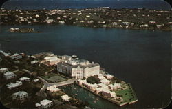 Aerial View of a Part of Hamilton Harbour Bermuda Postcard Postcard Postcard