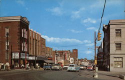 View of Main Section of Town Looking East on U.S. Route 30 Wooster, OH Postcard Postcard Postcard