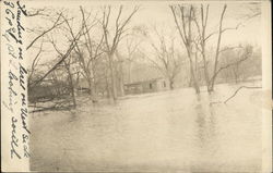 Flooded Sawmill at the River Postcard