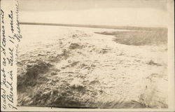 Water Just As it Comes Out of Break on Levee Postcard