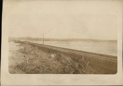 Train Trestle Along River Postcard