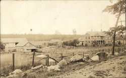 Old Farmyard Black and White Farming Postcard Postcard Postcard