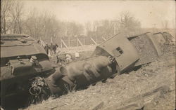 Derailed Train - Michigan November 13, 1910 Disasters Postcard Postcard Postcard