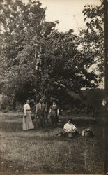 Posing Picking Fruit Tree Postcard Postcard Postcard