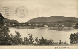 View of Town From Across Bar Harbor Postcard