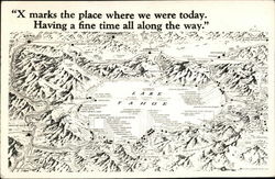 Map of Lake Tahoe Postcard