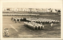 Mass Calisthenics Military Postcard Postcard Postcard