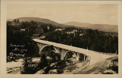 Memorial Bridge - Bird's-Eye View Rumford, ME Postcard Postcard Postcard