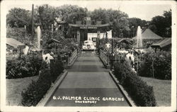 B.J. Palmer Clinic Gardens Postcard