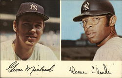 Horace Clarke and Gene Michael - New York Yankees Baseball Postcard Postcard Postcard