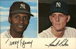 Jerry Kenney and Frank Baker - New York Yankees Baseball Postcard Postcard Postcard