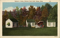 Spencer's Cabins, Mohawk Trail North Adams, MA Postcard Postcard Postcard