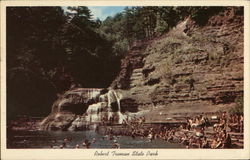 Robert Treman State Park - Swimming Pool and Lower Falls Ithaca, NY Postcard Postcard Postcard