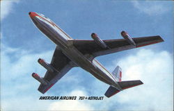 American Airlines 707 Astrojet Postcard