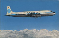 Pan Am DC-7B Clipper Aircraft Postcard Postcard Postcard