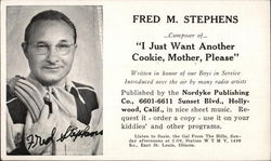 Fred M. Stephens, Composer Men Postcard Postcard Postcard