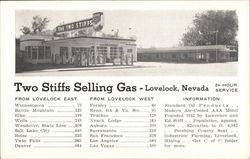 Two Stiffs Selling Gas Postcard