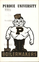 Purdue University Boilermakers Mascot Lafayette, IN Postcard Postcard Postcard